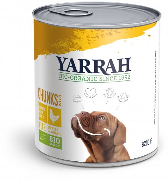 Yarrah Bio Hund Bröckchen Huhn mit Brennnessel & Tomate 4920 g
