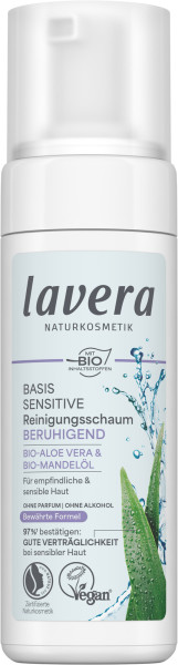 Basis Sensitive Reinigungsschaum 150 ml von lavera – Produktabbildung 1