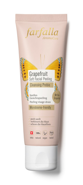 Grapefruit Soft Facial Peeling, Cleansing Prebio, 50ml von farfalla – Produktabbildung 1