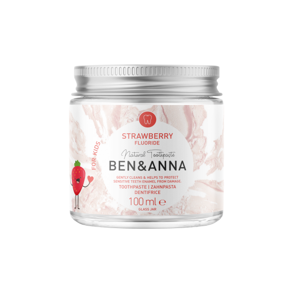 Ben&Anna Strawberry Toothpaste with Fluoride For Kids 100 ml