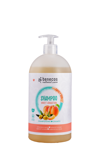 benecos Natural Shampoo FAMILY SIZE Sweet Sensation Aprikose & Olive 950 ml