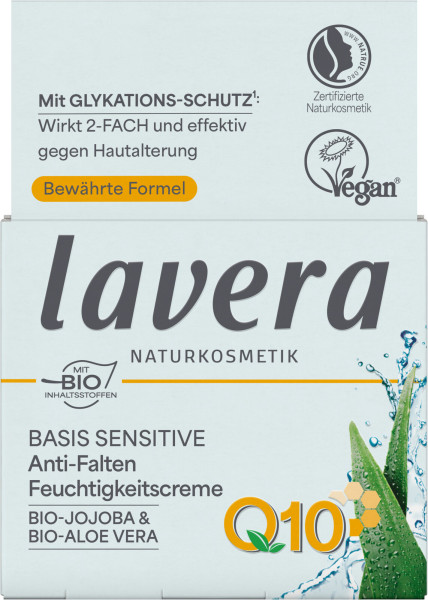 Basis Sensitive Anti-Falten Feuchtigkeitscreme Q10 50 ml von lavera – Produktabbildung 1