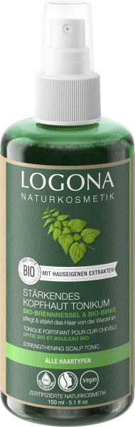LOGONA Stärkendes Kopfhaut Tonikum Bio-Brennnessel & Bio-Birke 150 ml – Produktabbildung 1