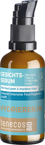 benecosBio Gesichtsserum Feuchtigkeit HYDRIERER:IN 50 ml – Produktabbildung 1