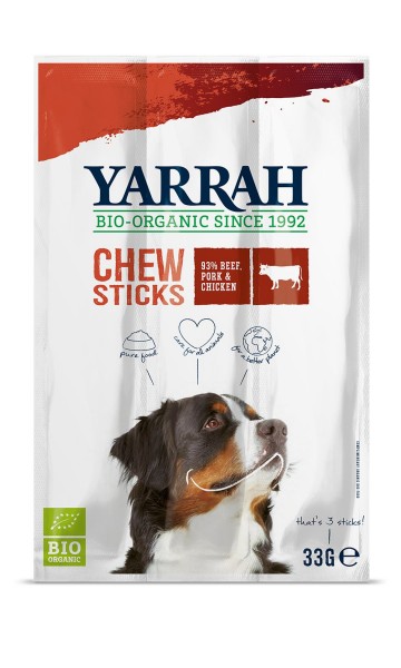 Yarrah Organic Petfood B.V. Bio Hund Kausticks mit Spirulina & Seetang 33 g