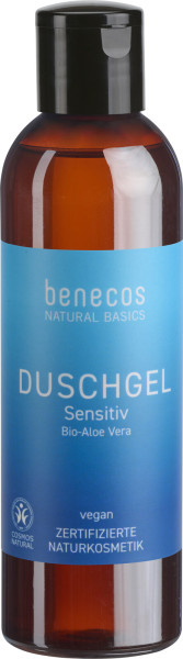 benecos Natural Basics Duschgel Bio-Aloe Vera Sensitiv 200 ml – Produktabbildung 1