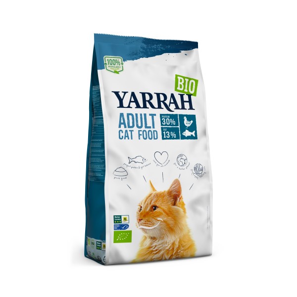 Yarrah Bio Katze Trockenfutter Huhn & Fisch (MSC) 9600 g
