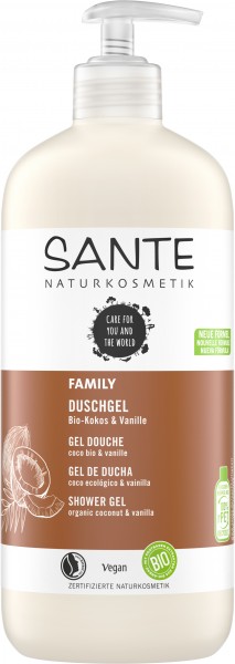 SANTE FAMILY Duschgel Bio-Kokos & Vanille 500 ml