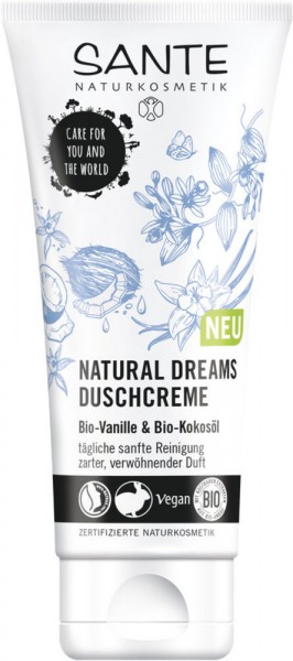 Sante Natural Dreams Duschcreme Bio-Vanille & Bio-Kokosöl 200 ml