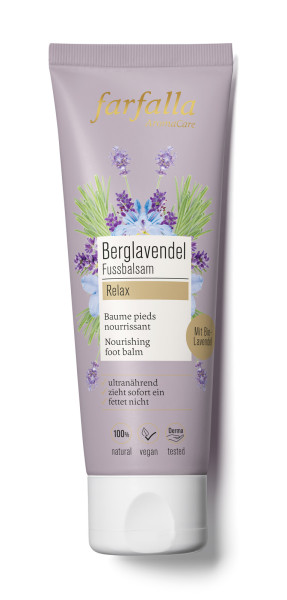 Berglavendel Relax, Fussbalsam, 75ml von farfalla – Produktabbildung 1