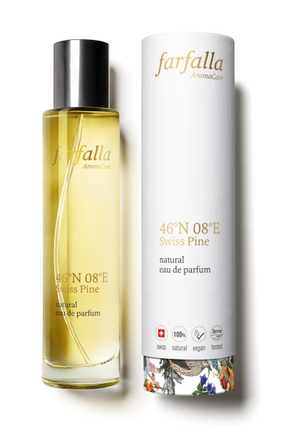46°N 08°E Swiss Pine, natural eau de parfum, 50ml von farfalla – Produktabbildung 1