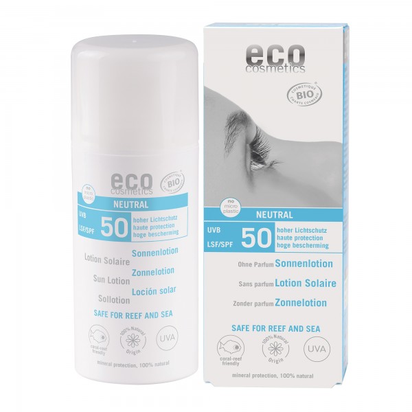 eco cosmetics Sonnenlotion LSF 50 neutral ohne Parfum 100 ml