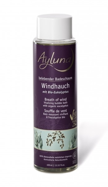 Ayluna belebender Badeschaum Windhauch mit Bio-Eukalyptus 400 ml