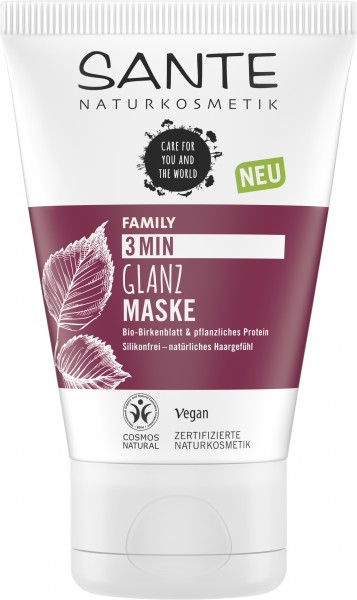 Sante FAMILY 3Min Glanz Maske Bio-Birkenblatt & pflanzliches Protein 100 ml