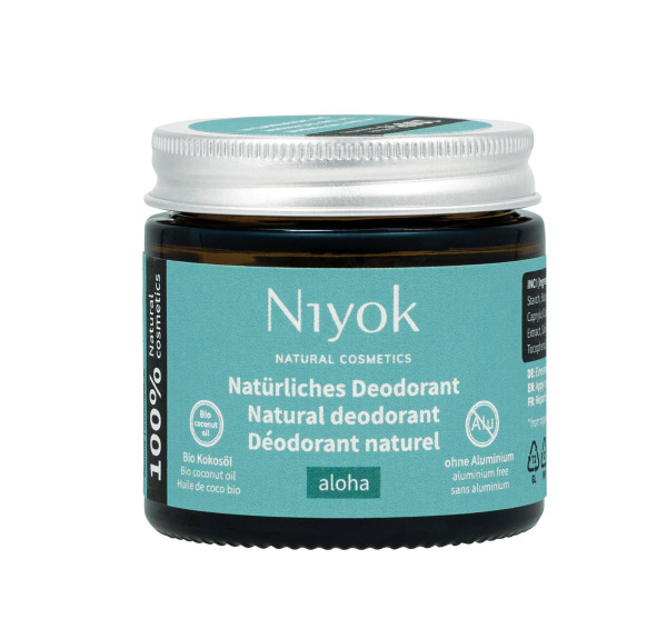 NIYOK - 2 in 1 Deodorant Creme Anti-Transpirant: aloha 40 ml – Produktabbildung 1