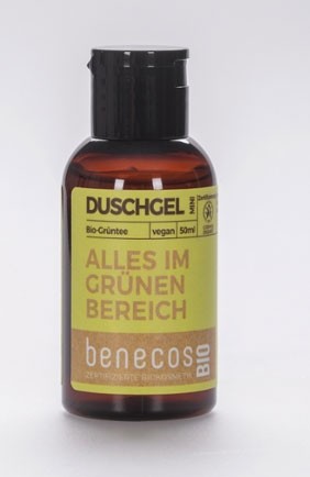 benecos Mini Duschgel BIO-Grüntee ALLES IM GRÜNEN BEREICH 50 ml