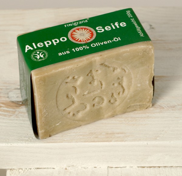 FINigrana® Naturkosmetik FINigrana Aleppo reine Olivenseife, 200g traditionell handgeschnittener Nat