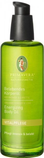PRIMAVERA Belebendes Körperöl Ingwer Limette 100 ml