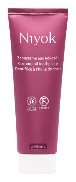 Zahncreme aus Kokosöl Wildberry 75 ml von Niyok – Produktabbildung 1