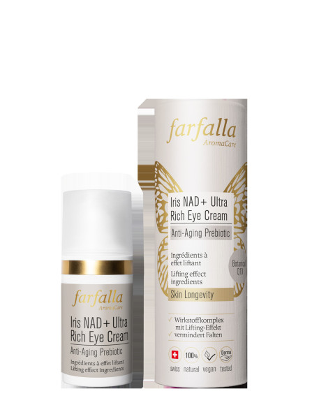 Iris NAD+ Ultra Rich Eye Cream, Anti-Aging Prebiotic, 15ml von farfalla – Produktabbildung 1