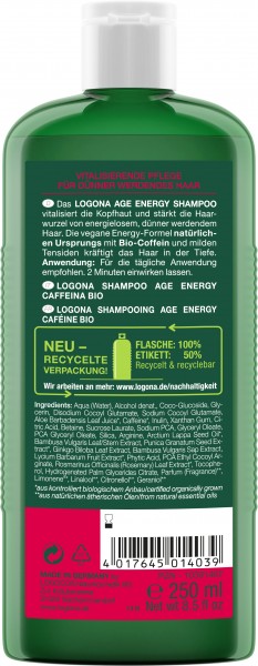 Logona Age Energy Shampoo Bio-Coffein 250 ml