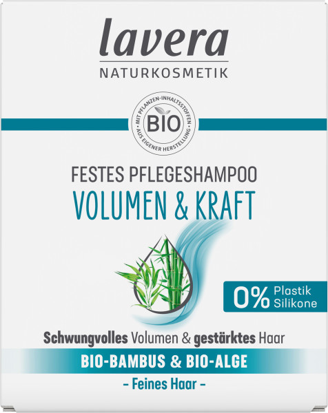 Festes Pflegeshampoo Volumen & Kraft 50 g von lavera – Produktabbildung 1