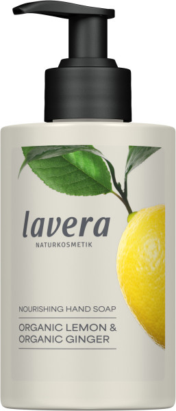 Pflegeseife Bio Zitrone & Bio Ingwer 250 ml von lavera – Produktabbildung 1