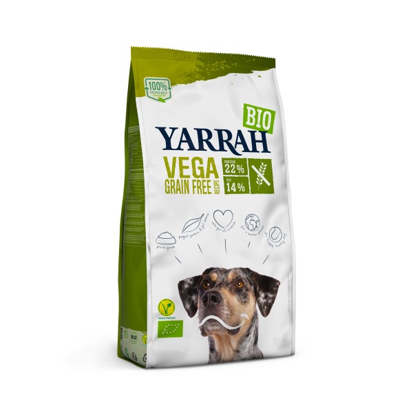 Yarrah Bio Hund Trockenfutter Erwachsene getreidefrei Vegetarisch 10 kg
