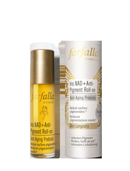 Iris NAD+ Anti-Pigment Roll-on, Anti-Aging Prebiotic, 10ml von farfalla – Produktabbildung 1