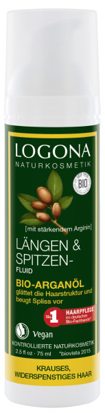 Längen- und Spitzenfluid Bio- Arganöl 75 ml von Logona – Produktabbildung 1
