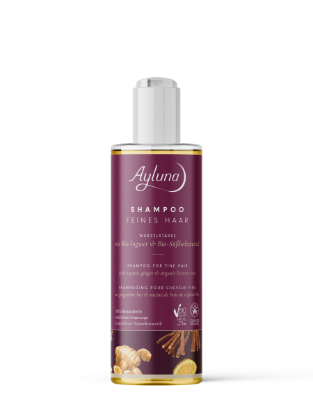 Ayluna Shampoo Wurzelstärke für feines Haar mit Bio-Ingwer & Bio-Süßholzwurzel 250 ml