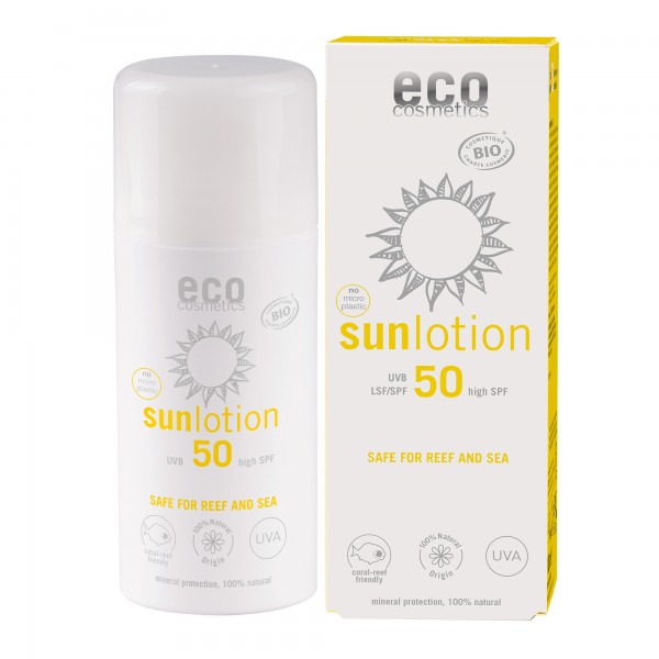 eco cosmetics Sonnenlotion LSF 50 mit Granatapfel und Goji Beere 100 ml