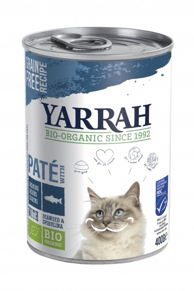 Yarrah Bio Katzen Paté Fisch mit Spirulina & Seetang 4800 g