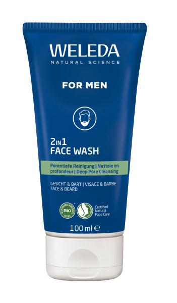 WELEDA For Men 2in1 Face Wash 100 ml – Produktabbildung 1