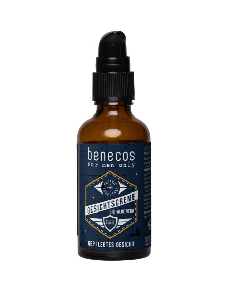 benecos for men only Gesichtscreme BIO-Aloe Vera 50 ml – Produktabbildung 1