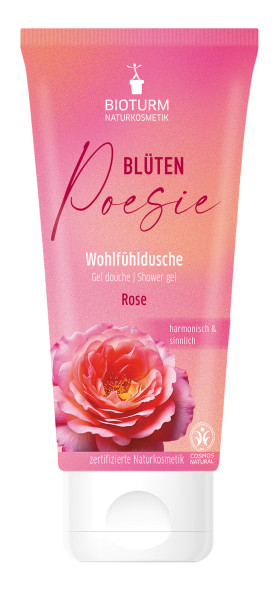 Blüten-Poesie - Wohlfühldusche Rose 200 ml von BIOTURM – Produktabbildung 1