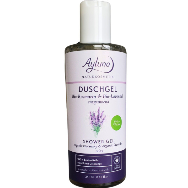 Duschgel Bio-Rosmarin & Bio-Lavendel entspannend 250 ml von Ayluna – Produktabbildung 1