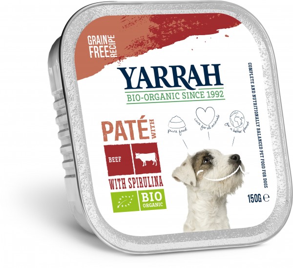 Yarrah Bio Paté Rind und Huhn mit Spirulina 1800 g
