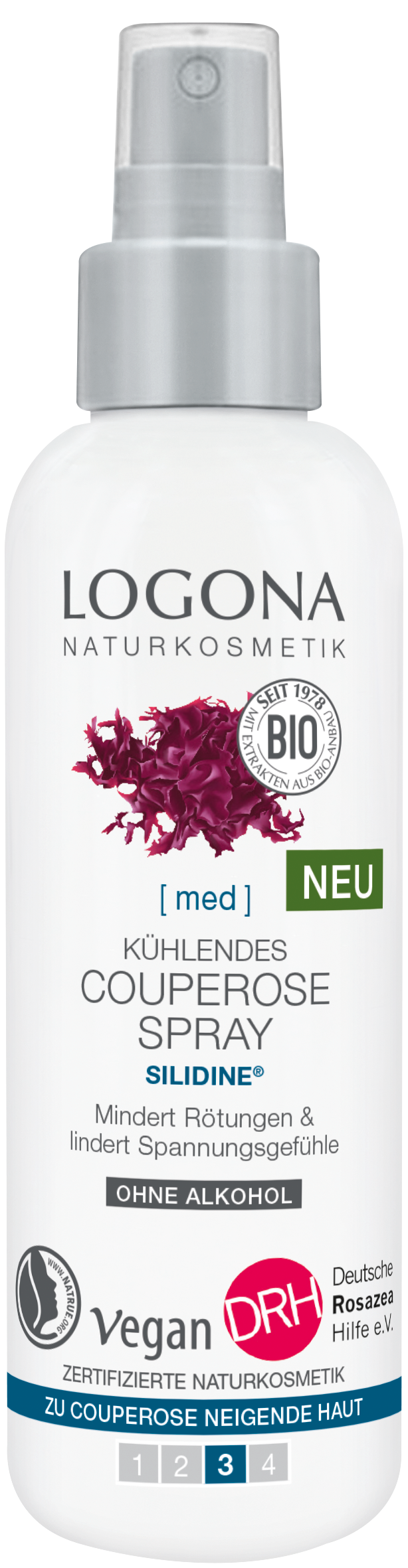 Logona Kühlendes Couperose Spray SILIDINE® 125 ml | NATRACTIV Bio  Naturkosmetik Onlineshop | Körpersprays