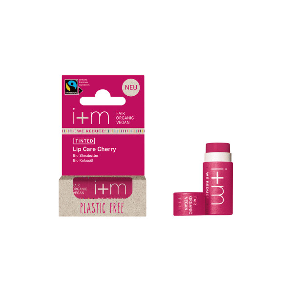 i+m WE REDUCE! Tinted Lip Care Cherry 5 g von i+m NATURKOSMETIK BERLIN – Produktabbildung 1