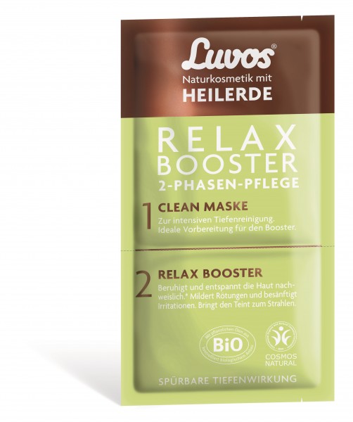 Luvos Naturkosmetik mit Heilerde Luvos Power Booster Relax mit Clean Maske 2-Phasen-Pflege 9.5 ml