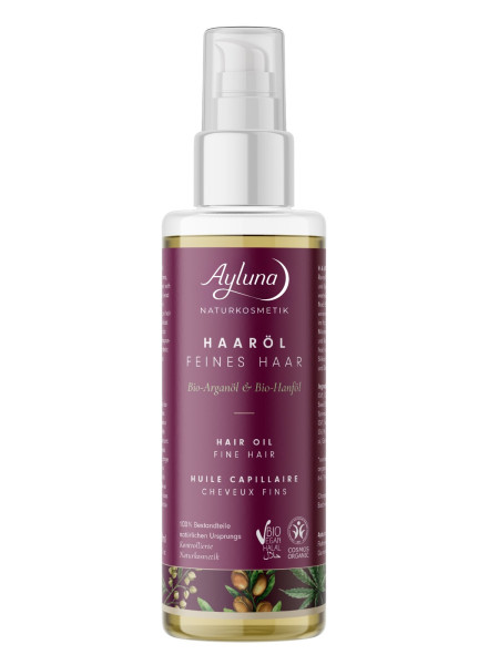 Haaröl Feines Haar mit Bio-Arganöl und Bio-Hanföl 100 ml von Ayluna – Produktabbildung 1