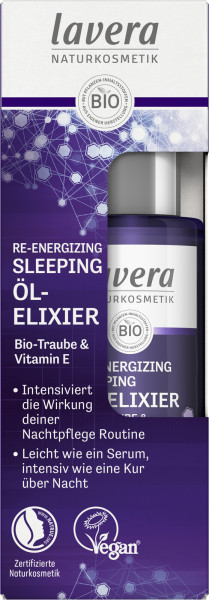 Re-Energizing Sleeping Öl-Elixier 30 ml von lavera – Produktabbildung 1