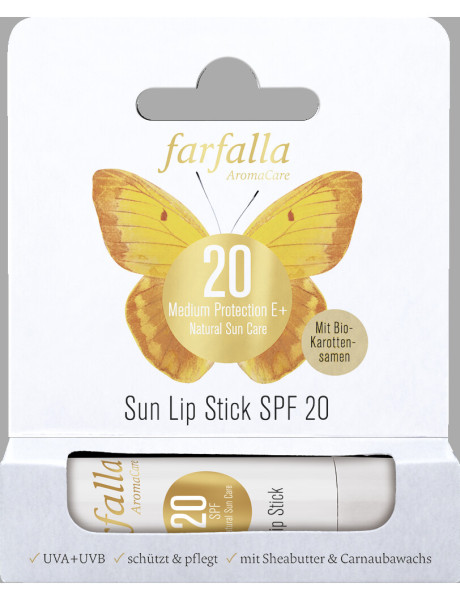Medium Protection E+ Sun Lip Stick SPF 20, 4.6g 4,6 g von farfalla – Produktabbildung 1