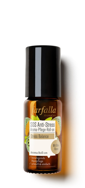 SOS Anti-Stress Aroma-Pflege-Roll-on, Stress Balance, 10ml von farfalla – Produktabbildung 1