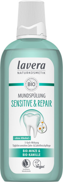 Mundspülung Sensitive & Repair 400 ml von lavera – Produktabbildung 1