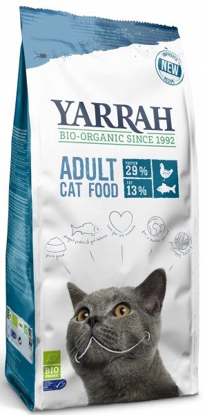 Yarrah Organic Petfood B.V. Bio Katzentrockenfutter mit MSC Hering 800 g