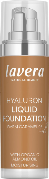 Hyaluron Liquid Foundation -Warm Caramel 08- 30 ml von lavera – Produktabbildung 1