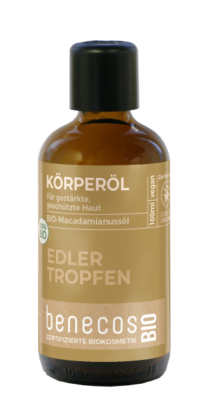 benecos Körperöl Bio-Macadamianussöl EDLER TROPFEN 100 ml