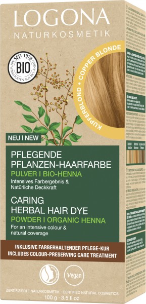 Logona Pflegende Pflanzen-Haarfarbe Pulver Kupferblond 100 g
